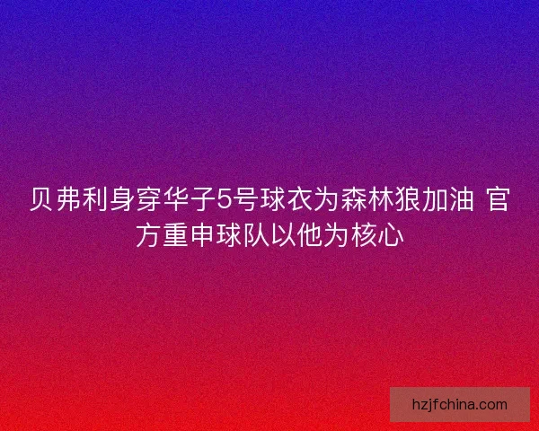 贝弗利身穿华子5号球衣为森林狼加油 官方重申球队以他为核心